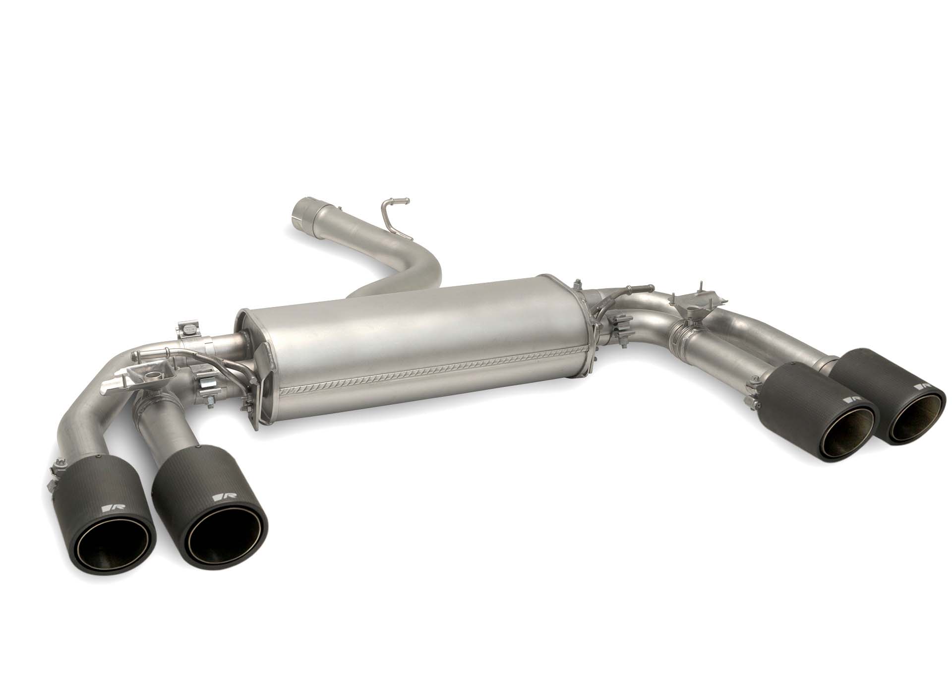 Image of OPF-Back mit Klappensystem Remus 3" 2x102mm Carbon