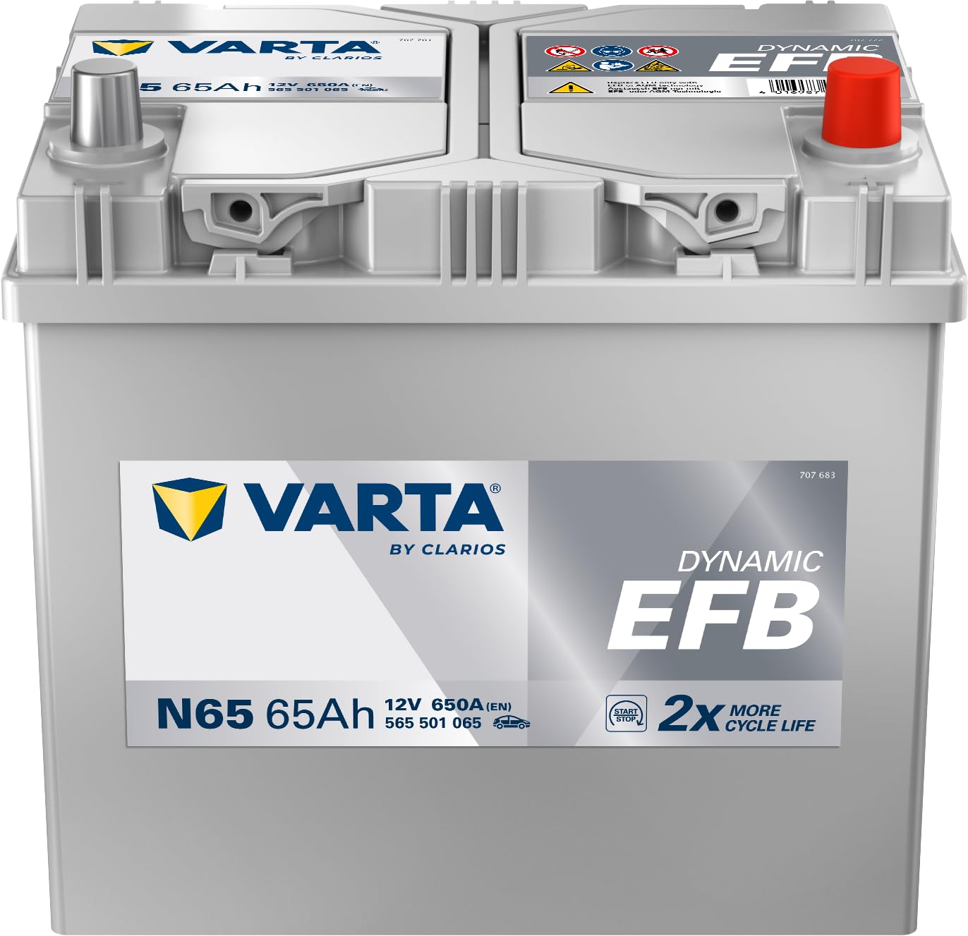 Autobatterie Varta N65 Dynamic  EFB 12V 65Ah  650A