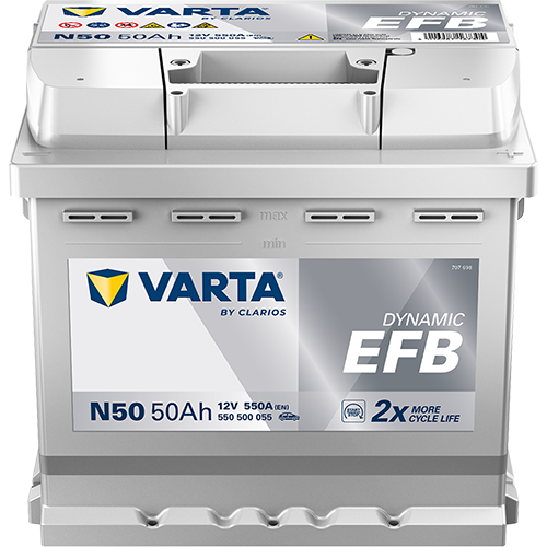 Image of Autobatterie Varta N50 Dynamic EFB 12V 50Ah 550A
