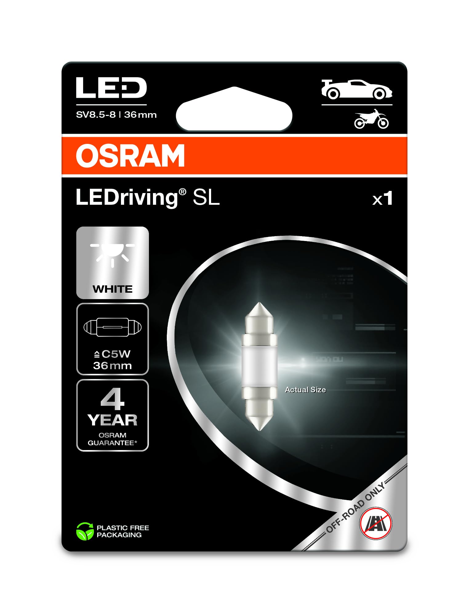 Image of Leds Osram LEDriving SL C5W Cool White 36mm 1W 6000K