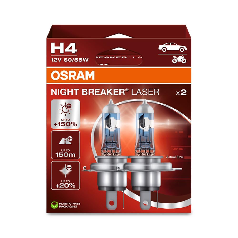 Scheinwerferlampen Osram Night Breaker Laser H4 Duobox