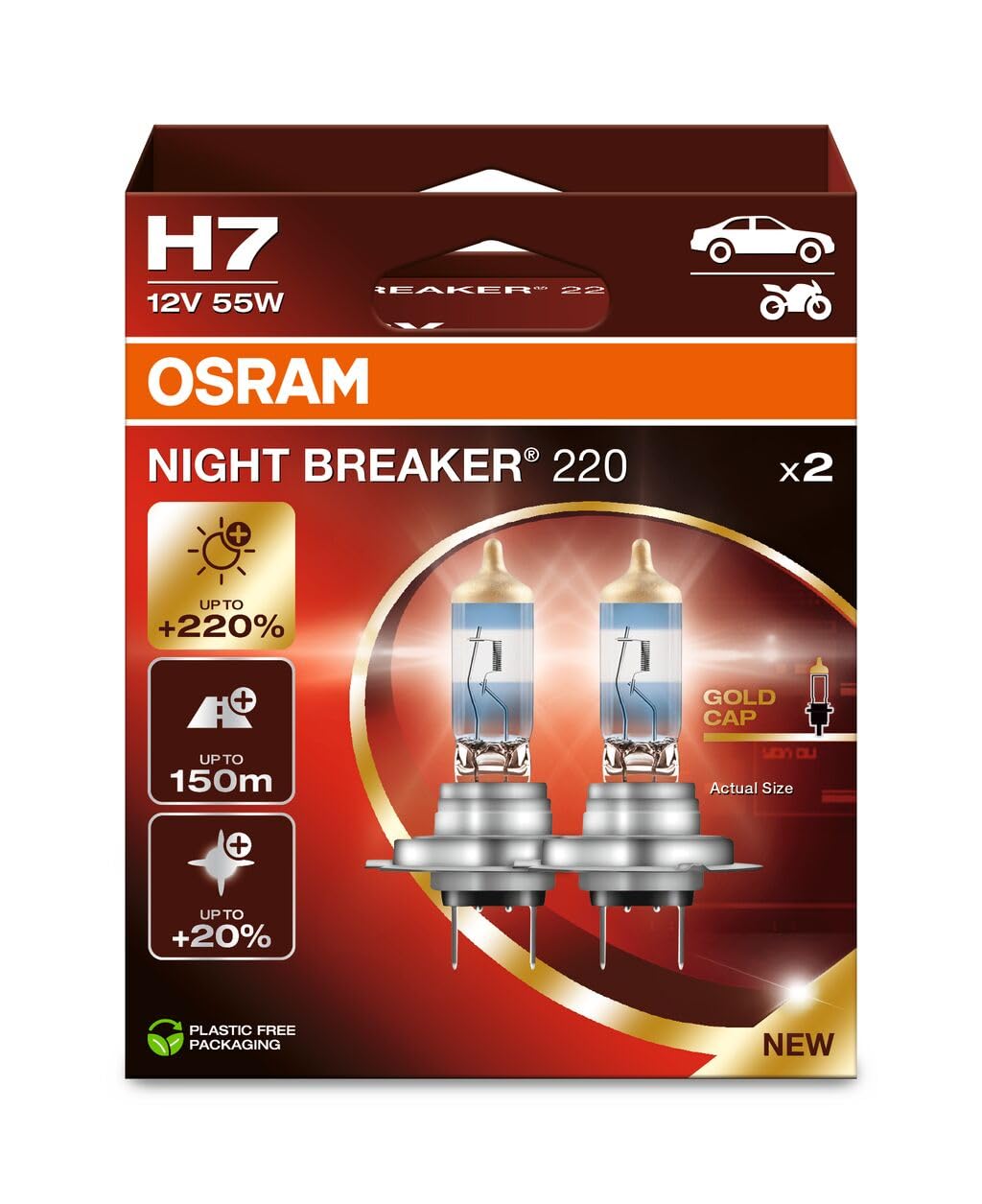 Image of Scheinwerferlampen Osram Night Breaker 220 H7 Duobox