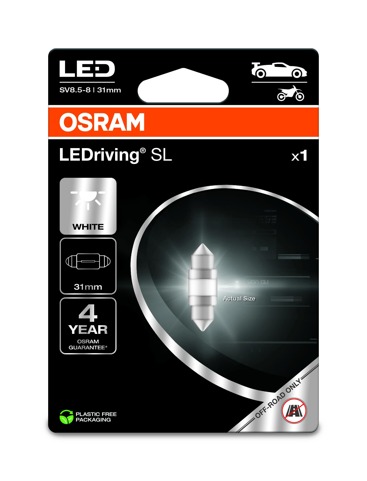 Leds Osram LEDriving SL C5W Cool White 31mm 1W 6000K
