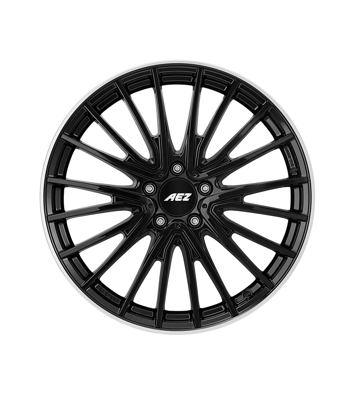 Felgen AEZ Berlin 7.5x18 5x112 ET49 Black/polished Lip