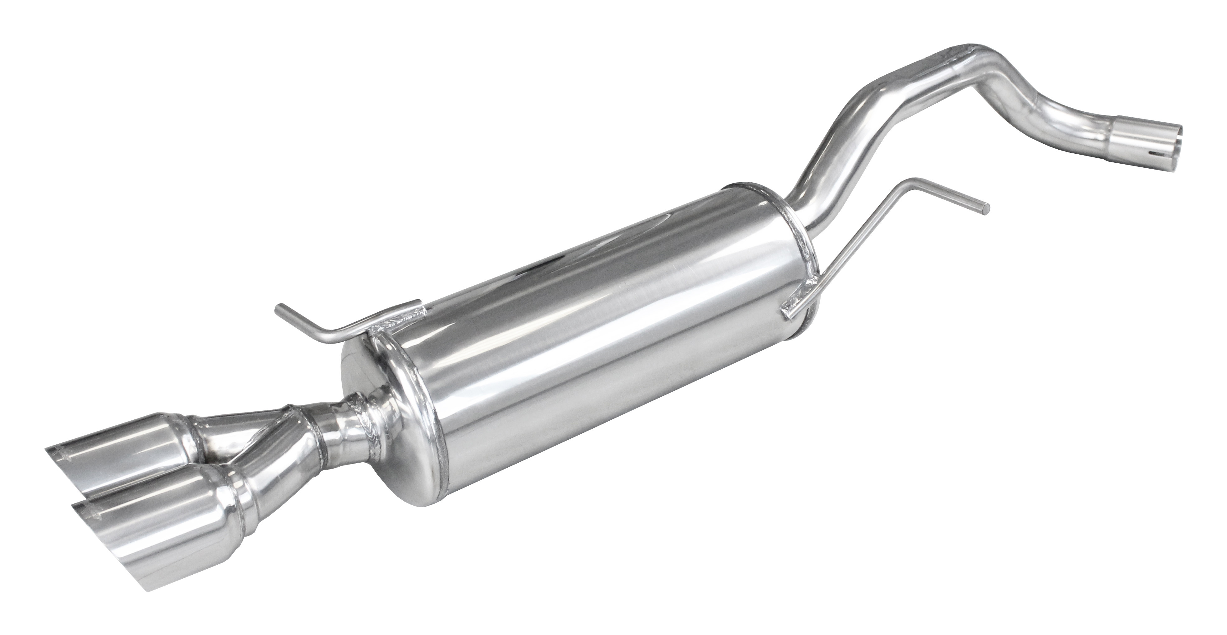 Image of Endschalldämpfer Inoxcar 2x80mm Racing Angled für AUDI A1 (8X1, 8XK) 1.4 TFSI 140ps