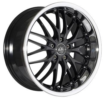 Barracuda VOLTEC T6 SUV Felge 9.0x20 5x120 ET45 Higloss-Black/Inox-Lip