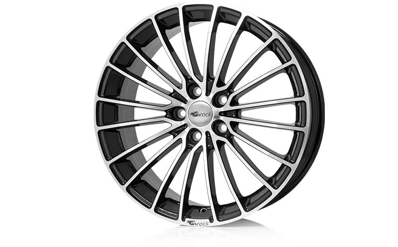 Felgen Brock B24 8.5x20 5x112 ET33 Schwarz Glanz Voll-poliert
