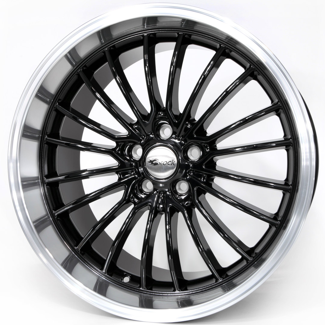 Felgen Brock B24GP 8.5x19 5x115 ET40 Schwarz Glanz Horn-poliert