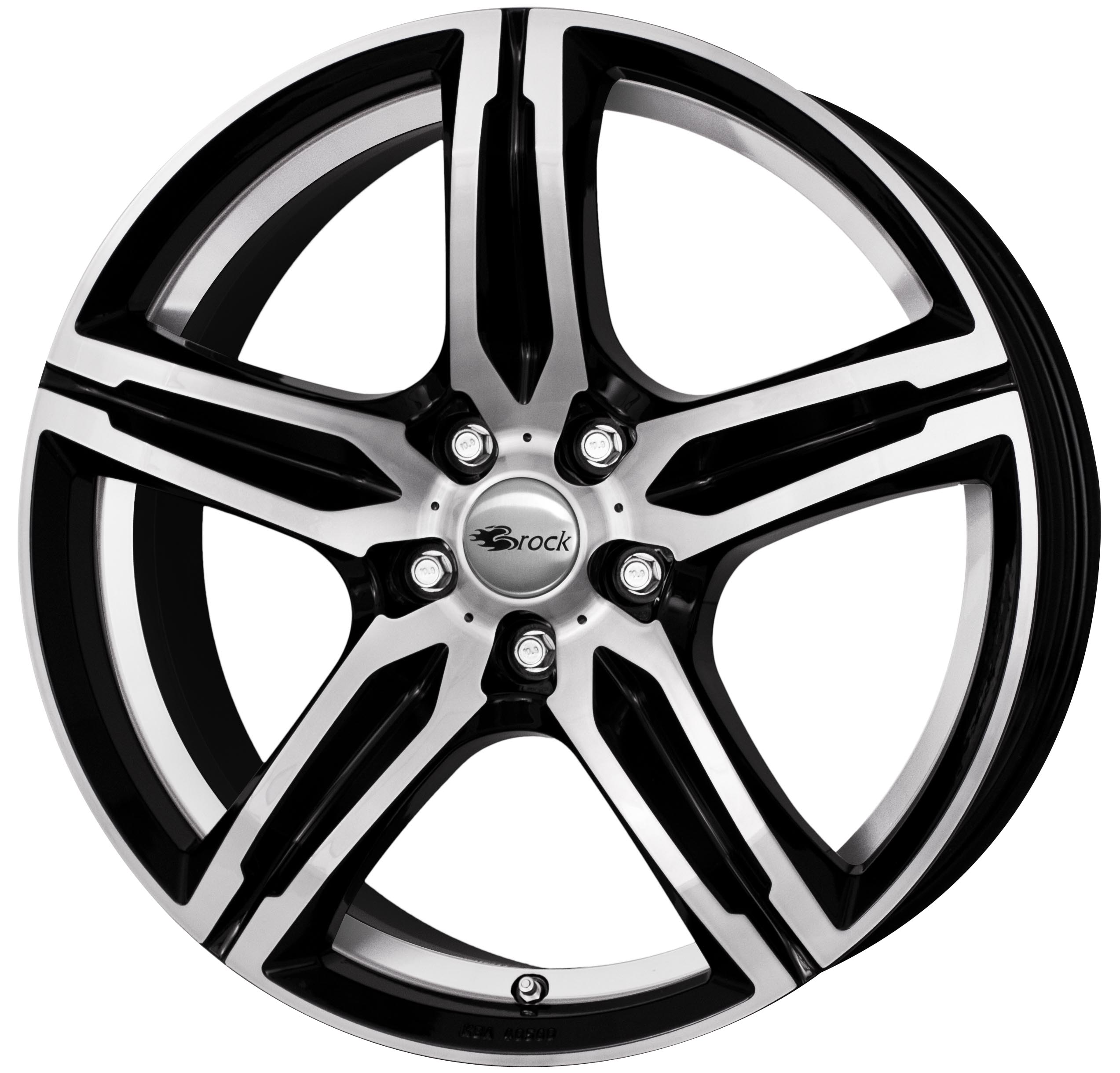 Image of Felgen Brock B29 8.0x18 5x114.3 ET35 Schwarz Glanz Voll-poliert