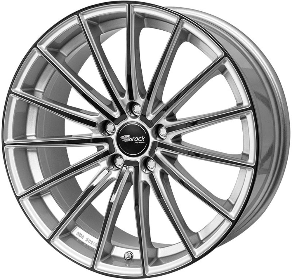 Brock B36 8.5x19 5x114.3 ET44 Kristallsilber Black Felgen
