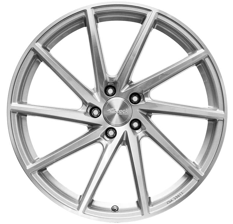 Felgen Brock B37C 9.5x20 5x108 ET30 Kristallsilber Voll-poliert