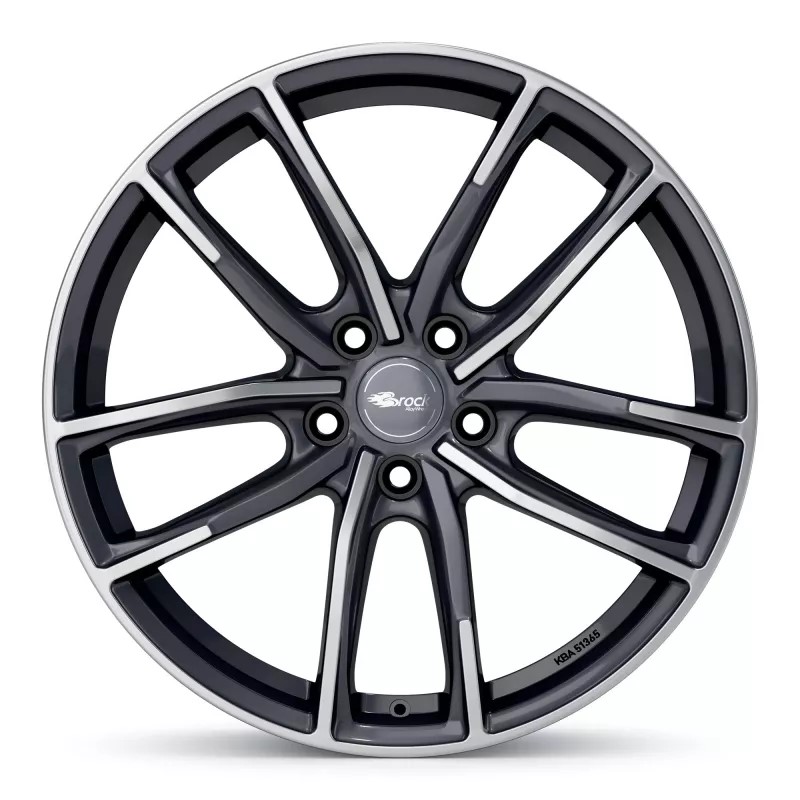 Image of Felgen Brock B38 8.0x18 5x114.3 ET49 Himalaya Grey Voll-poliert