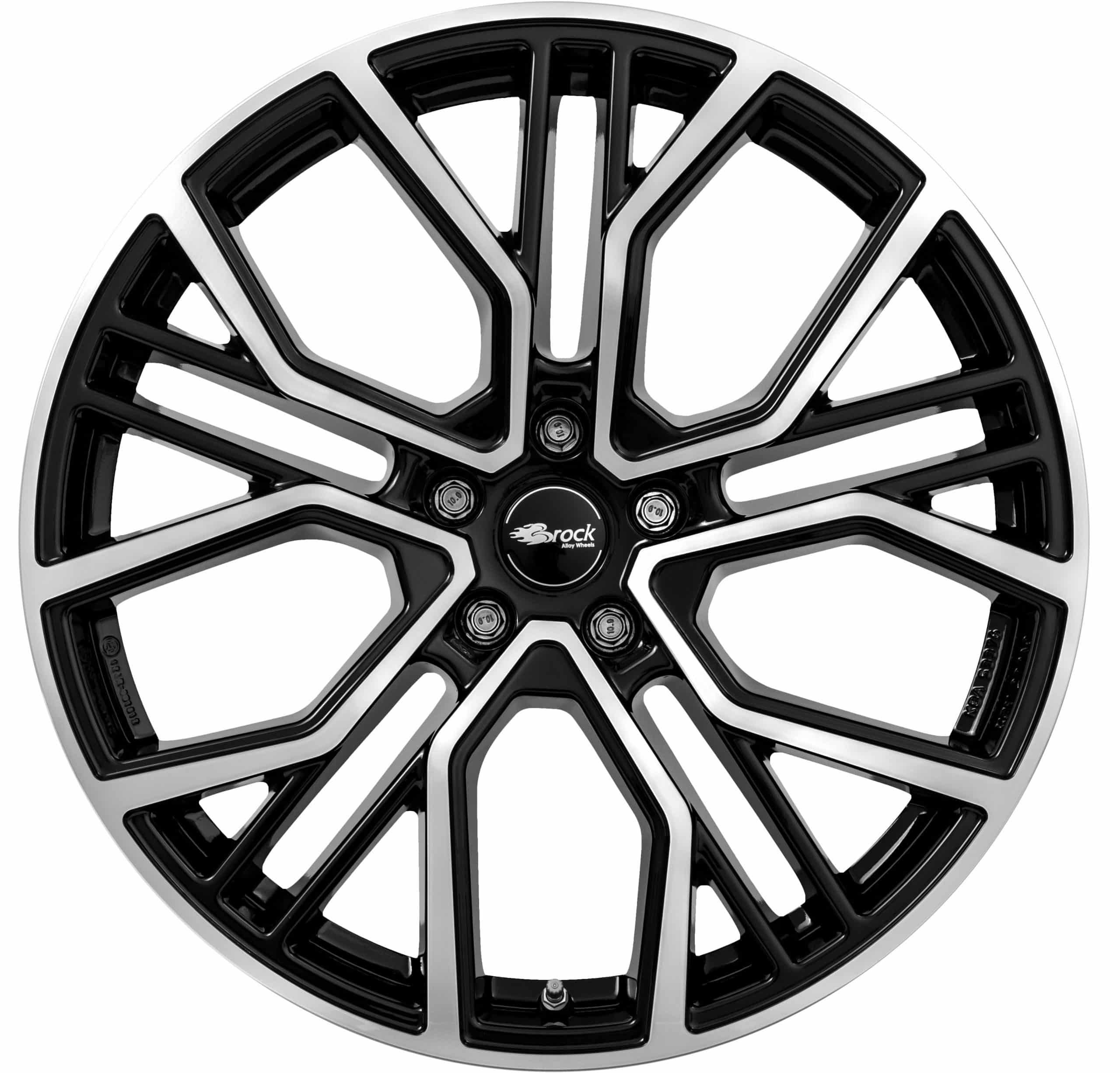 Brock B41 8.5x19 5x112 ET21 Schwarz Glanz Voll-Poliert Felgen