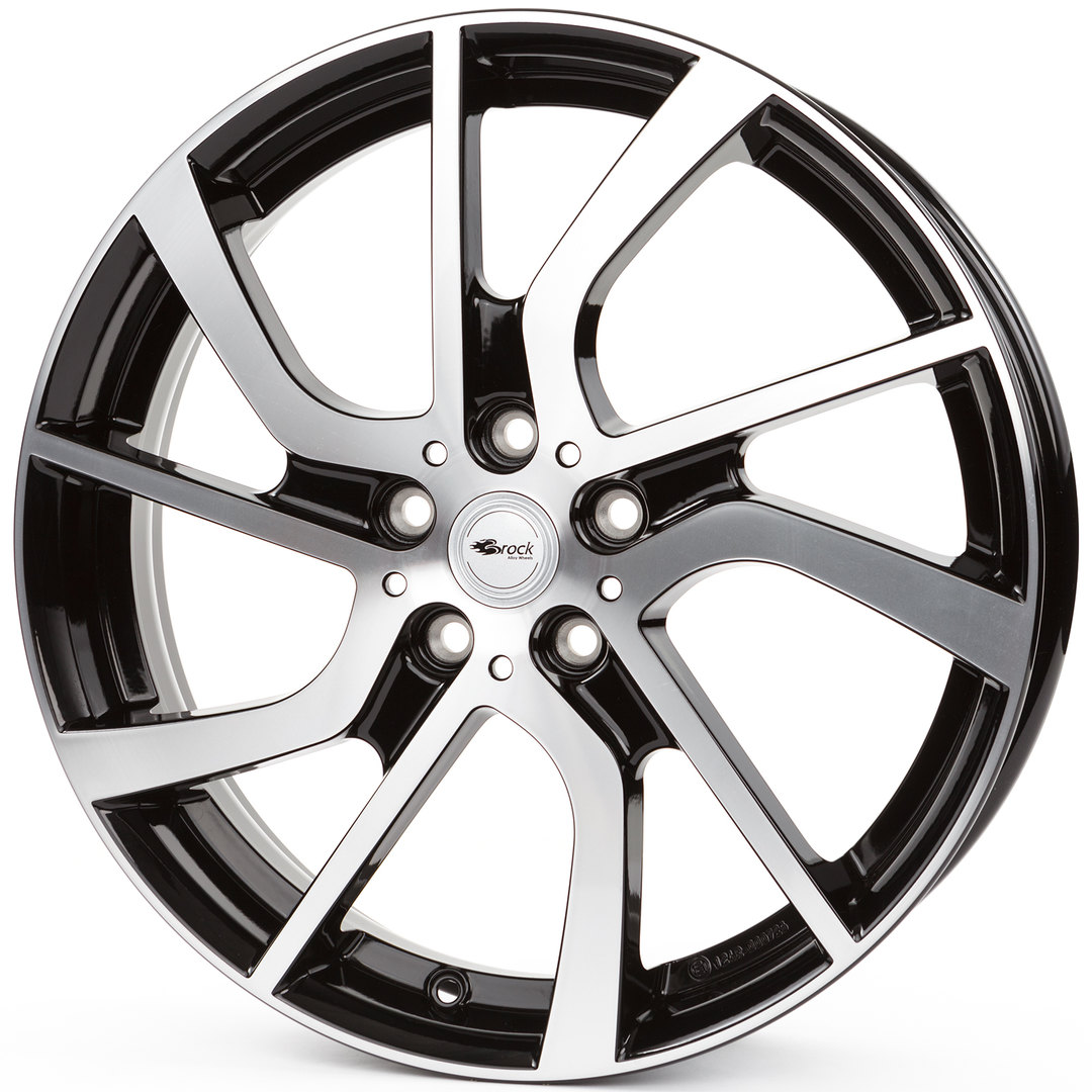 Image of Felgen Brock eB1 5.0x19 5x112 ET28 Schwarz Glanz Voll-poliert