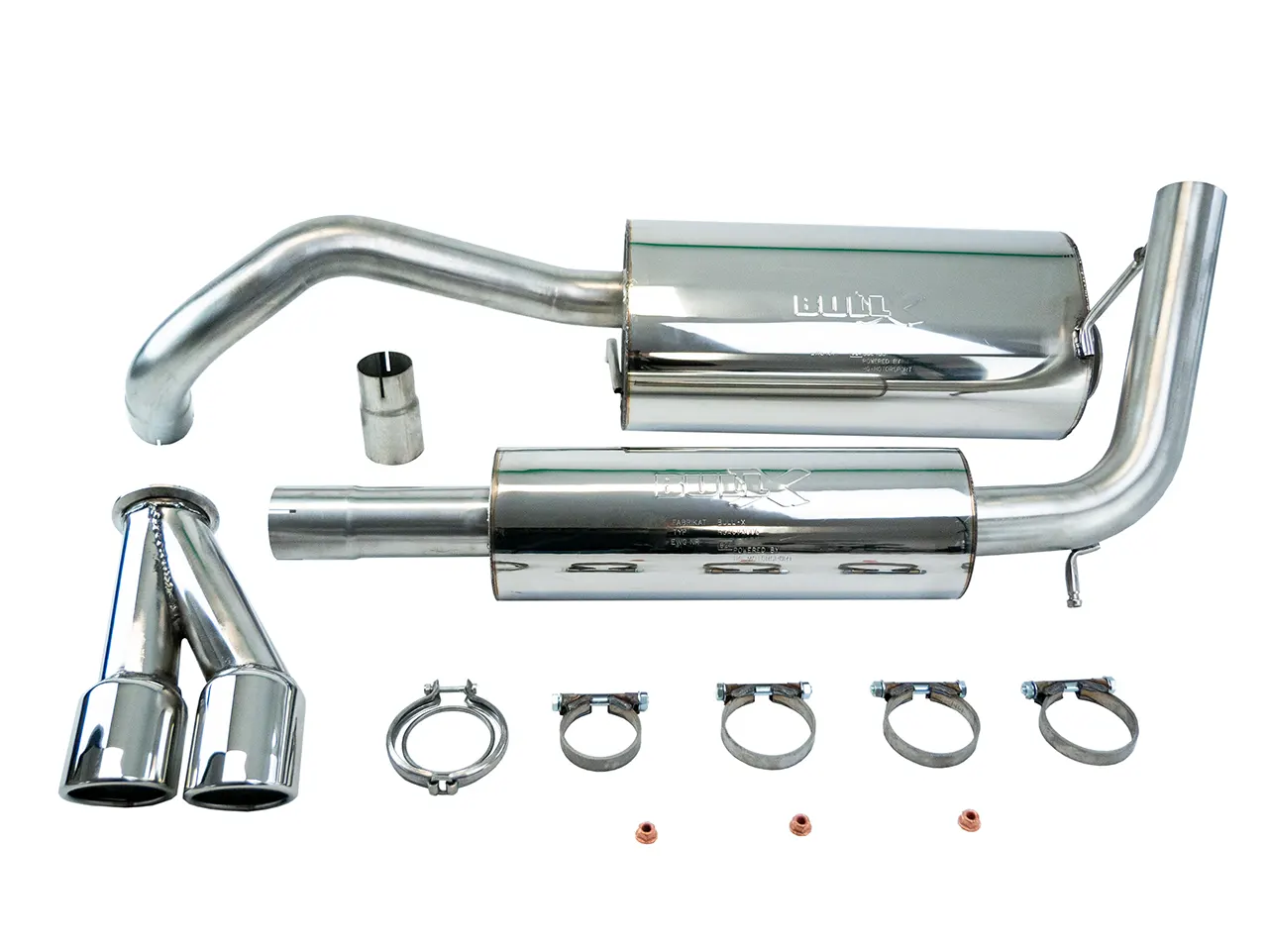 Image of Cat-Back Bull-X 63.5 2x80mm Inox