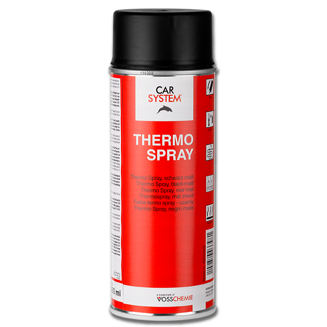 Peinture haute température Car System Thermo Spray Noir Mat 400ml