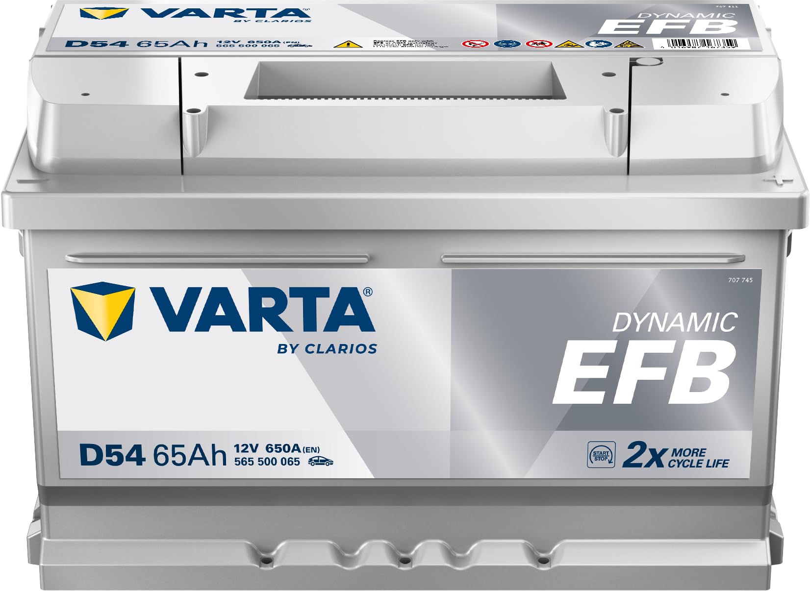 Image of Autobatterie Varta D54 Dynamic EFB 12V 65Ah 650A