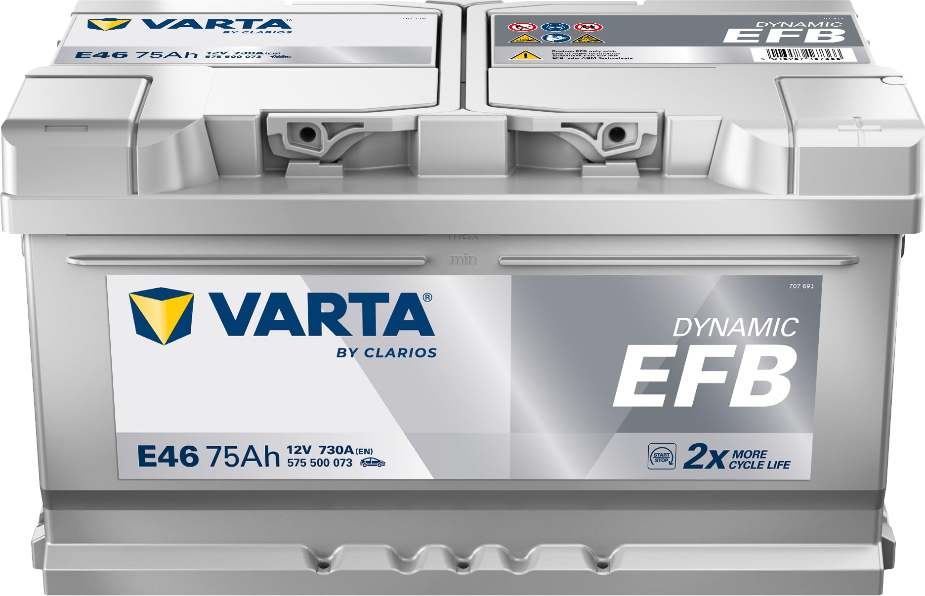 Image of Autobatterie Varta E46 Dynamic EFB 12V 75Ah 730A