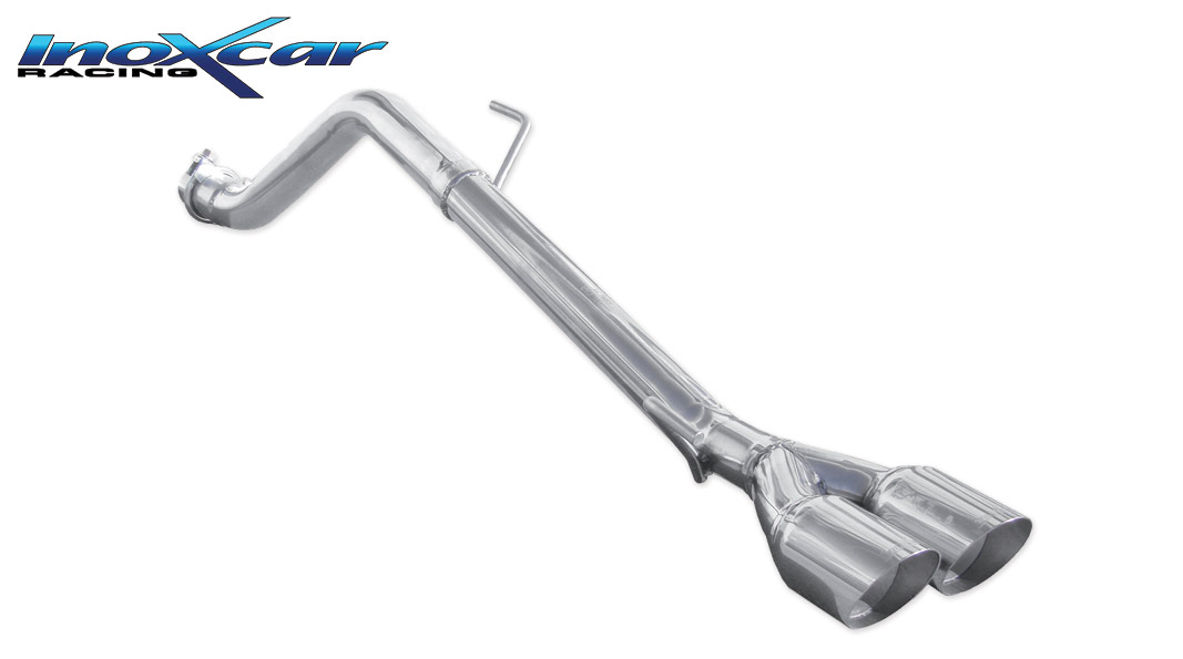 Image of Endschalldämpfer-Ersatzrohr Inoxcar 2x80mm Racing Angled für ABARTH PUNTO 1.4 SUPERSPORT (199.AXX1B) 180ps