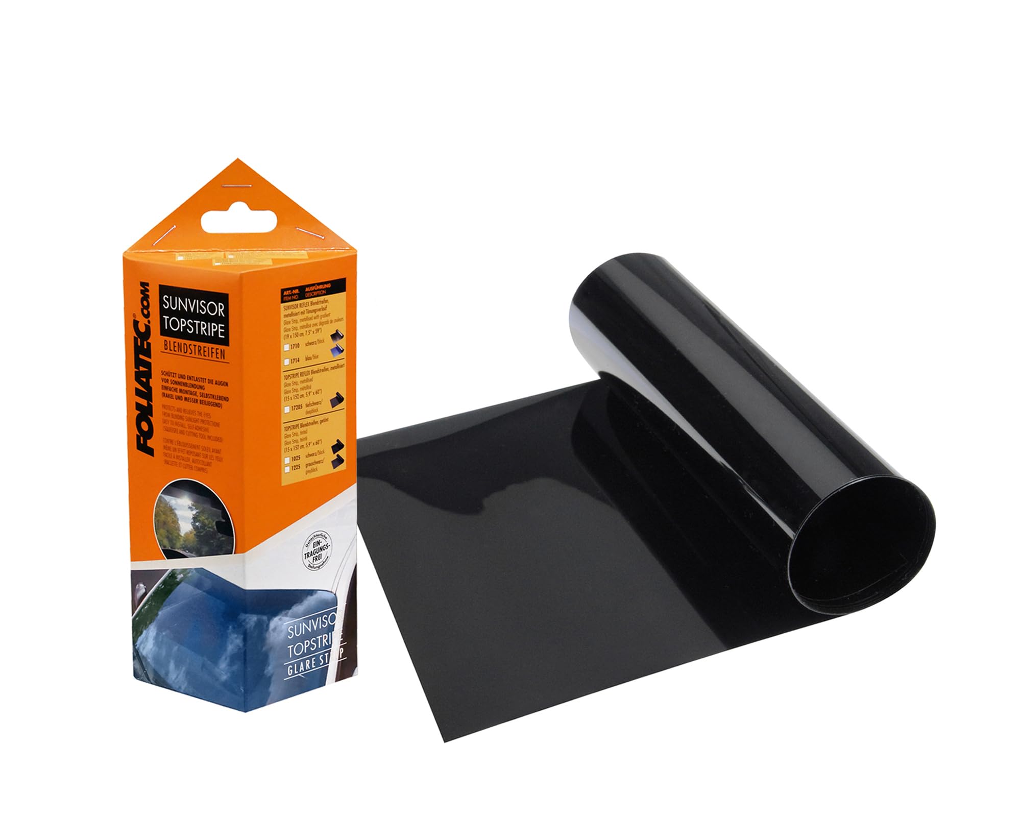 Image of Foliatec Blendstreifen Topstripe schwarz 15x152cm