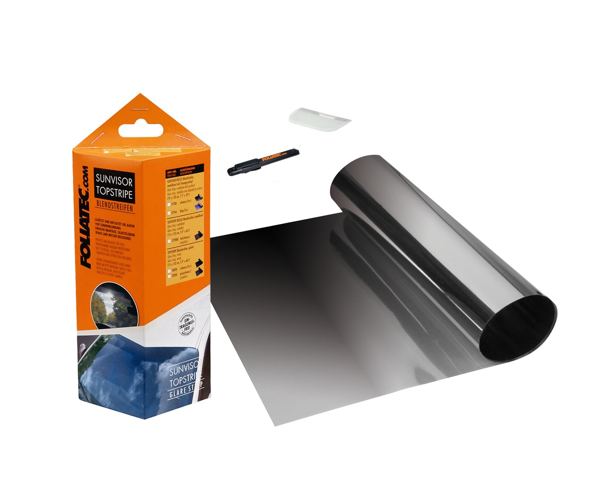 Image of Foliatec Blendstreifen Sunvisor Reflex Glare Strip 19x150cm