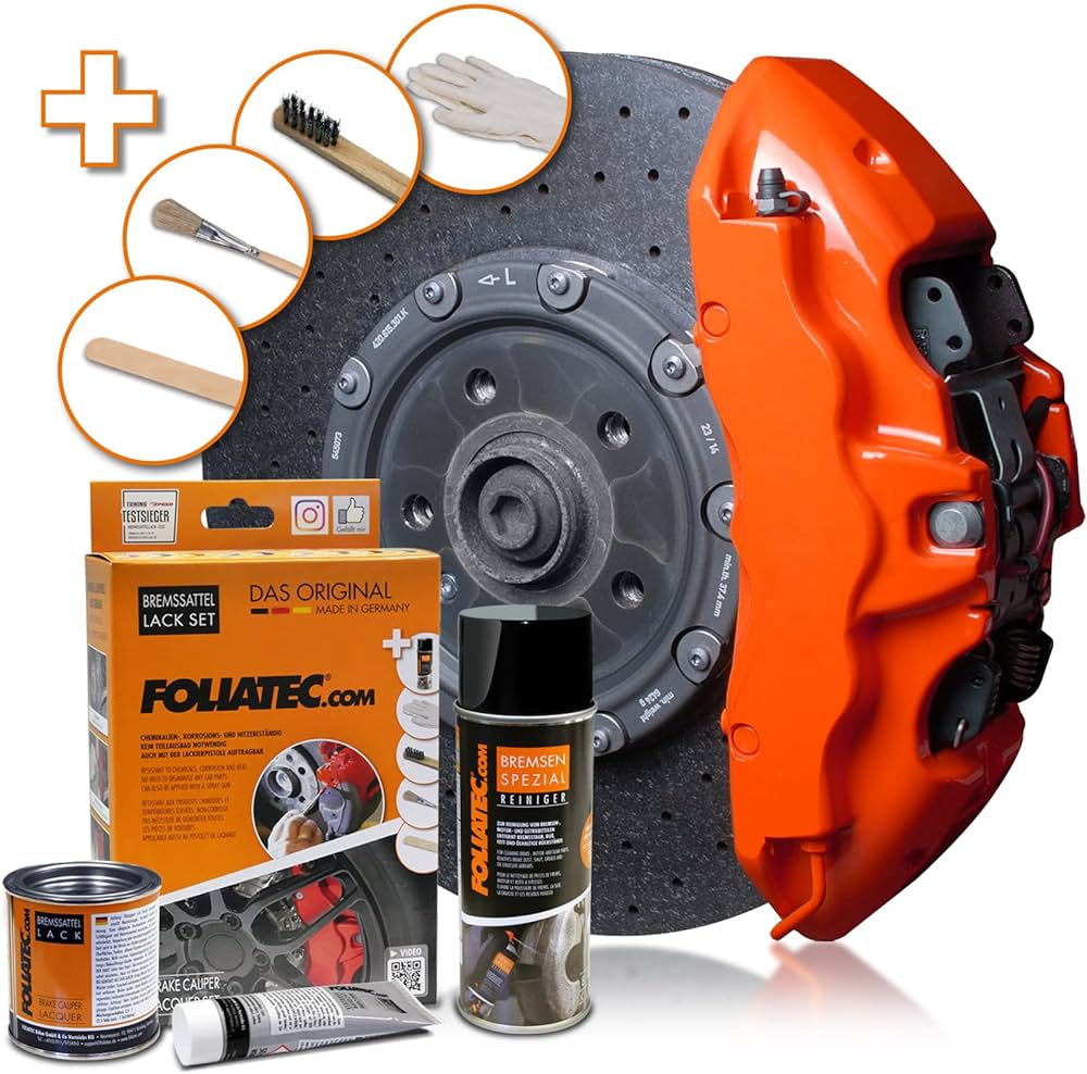Image of Foliatec Flame Orange Bremssattellack-Set 125ml