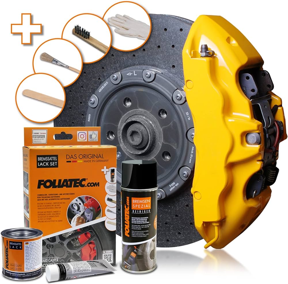 Image of Foliatec Performance Yellow Bremssattellack-Set 125ml