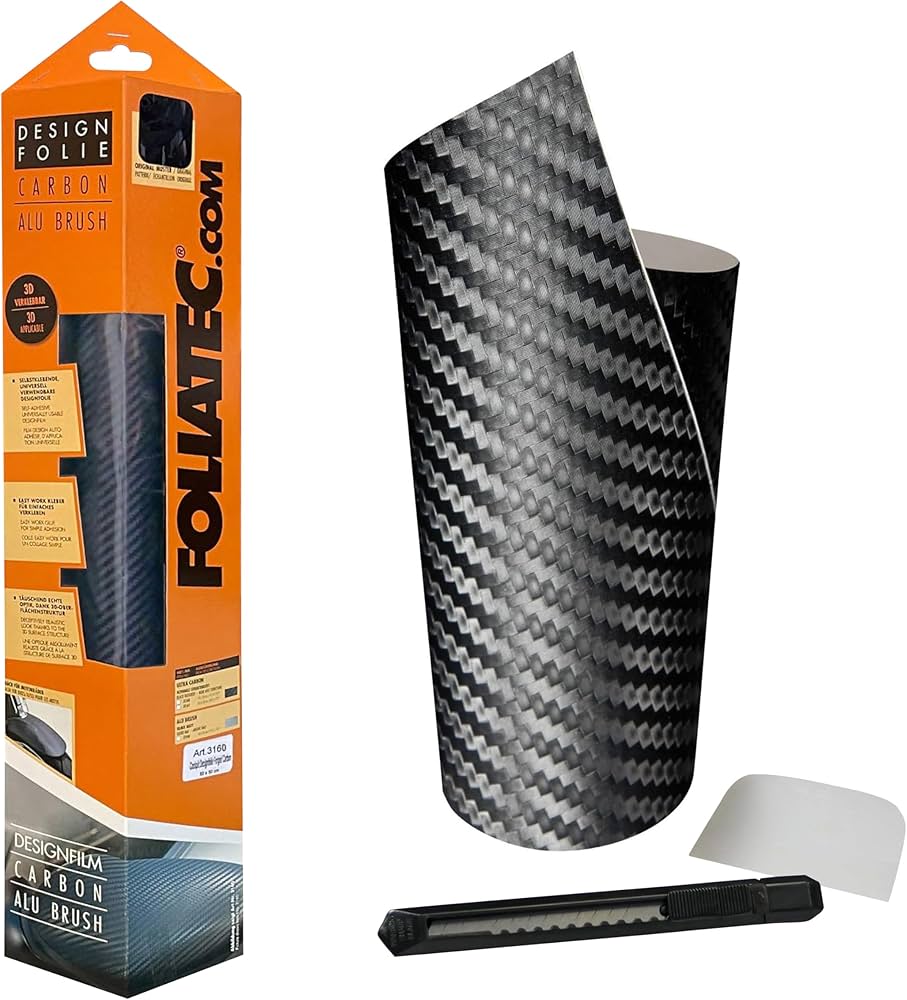 Image of Foliatec Cockpit-DesignFolie Ultra Carbon schwarz-strukturiert 50x50cm