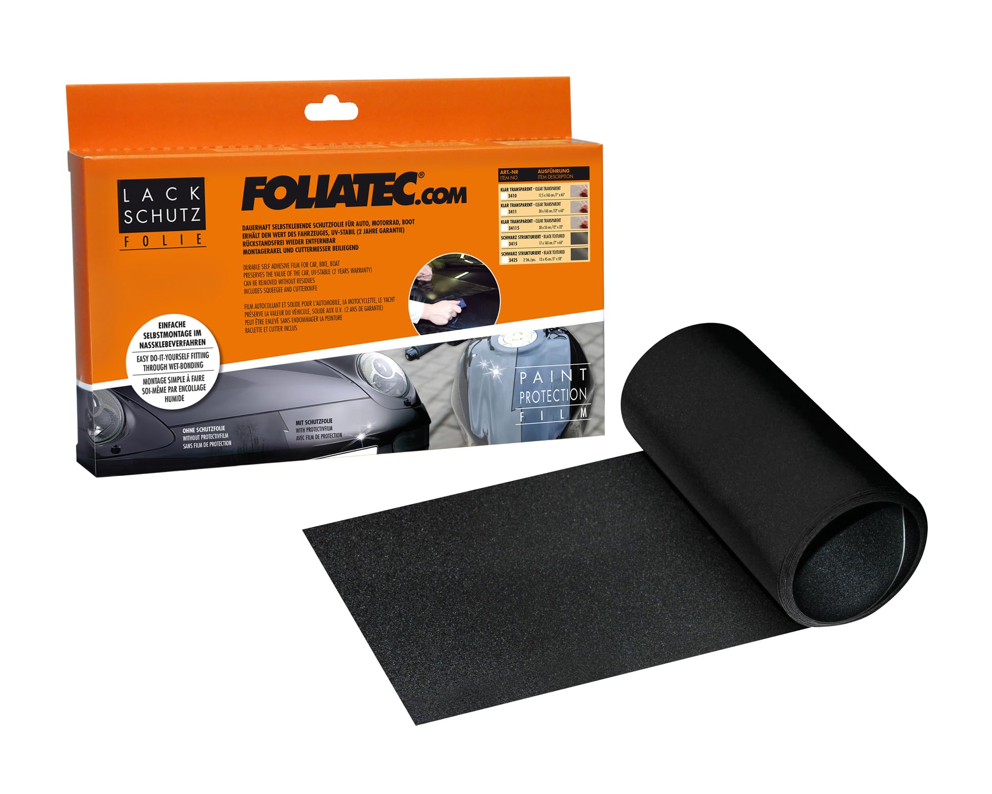 Image of Foliatec Lackschutzfolie schwarzmatt strukturiert