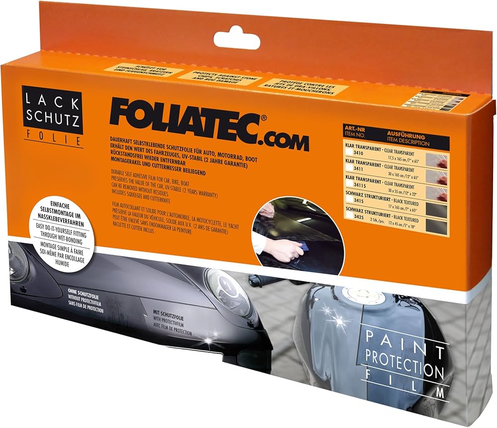 Foliatec  Lackschutzfolie Einstiegsbereich Schwarz 12x45cm