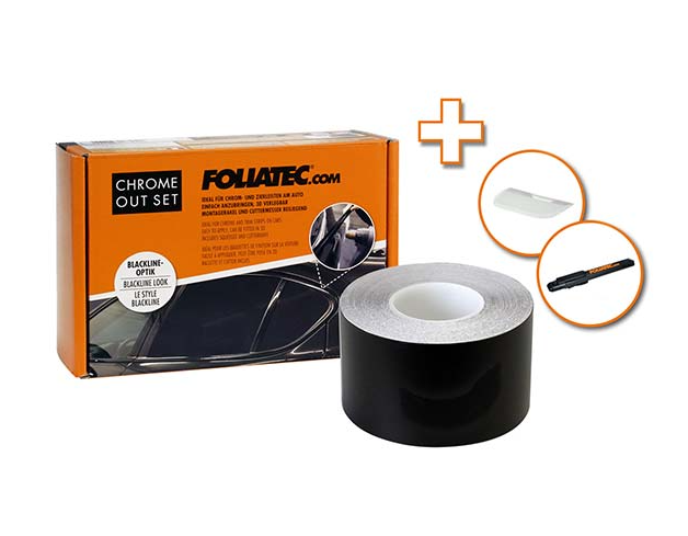 Image of Foliatec 5cm x 15m Chrome Out Schwarz Matt