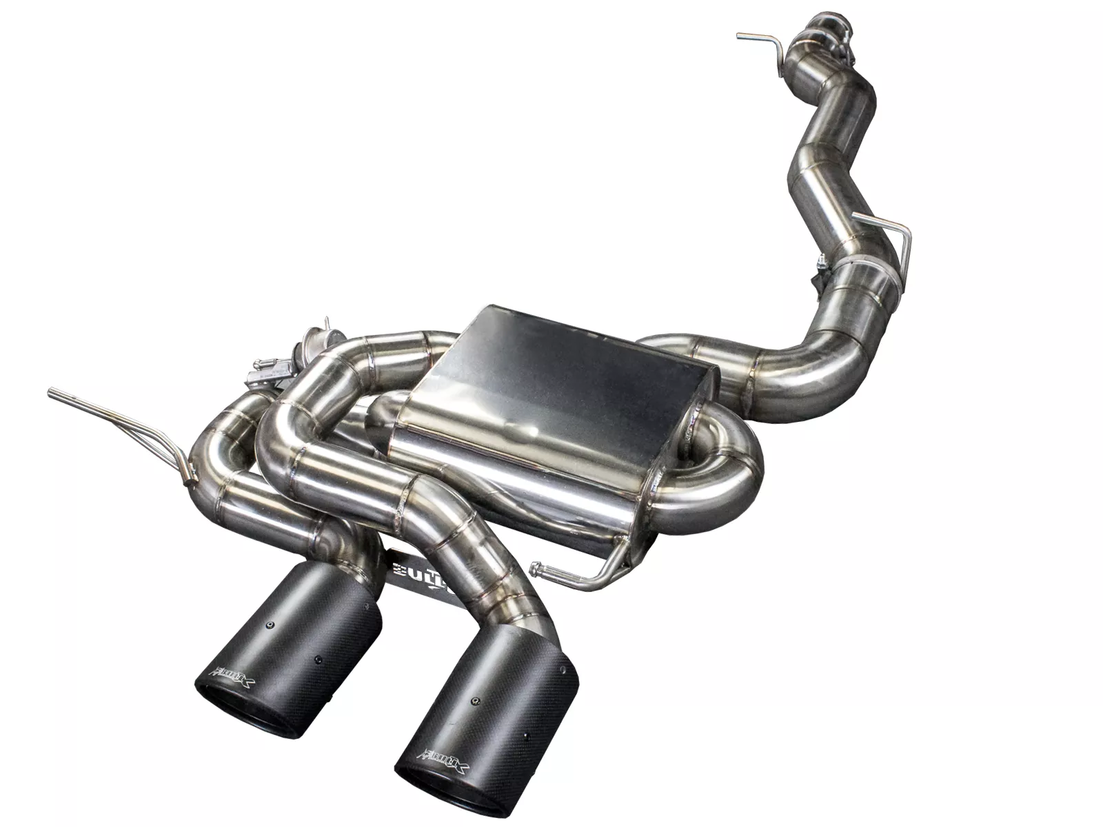 Image of Cat-Back mit Klappensystem Bull-X Ego-X 3.5" 101mm Carbon