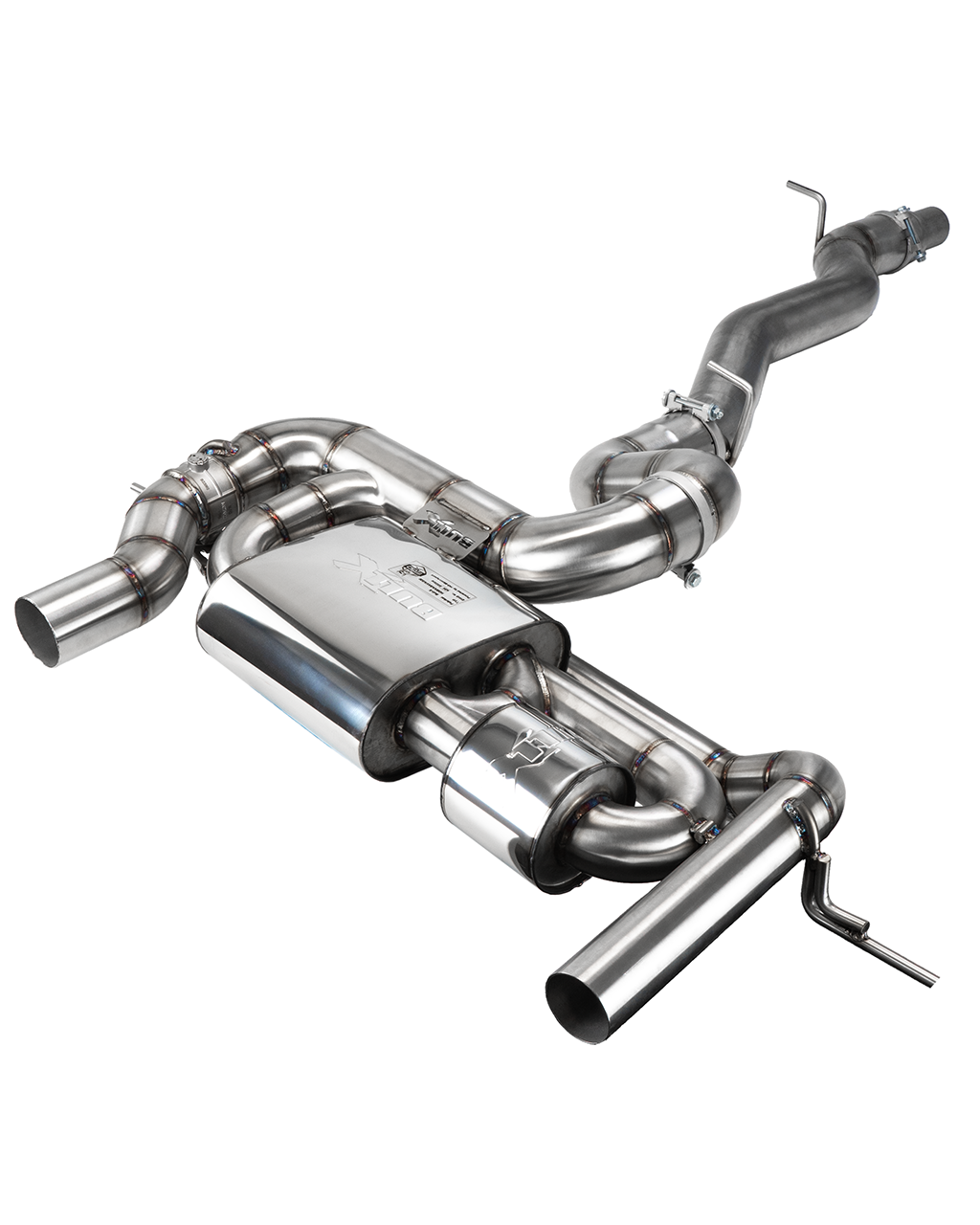 Image of Cat-Back mit Klappensystem Bull-X Ego-X 3.5" Carbon