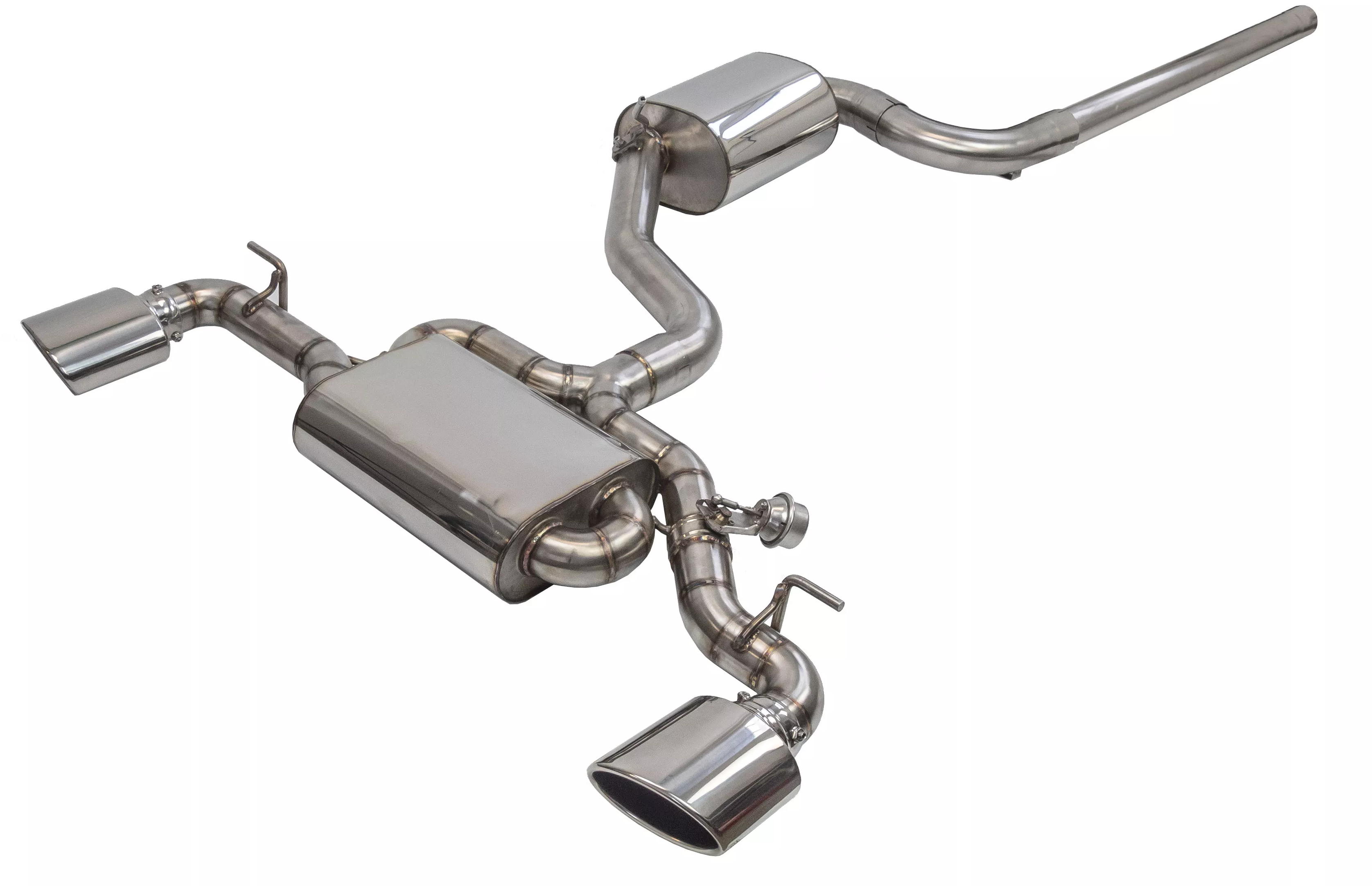 Image of Cat-Back mit Klappensystem Bull-X Ego-X 3.5" 145x90