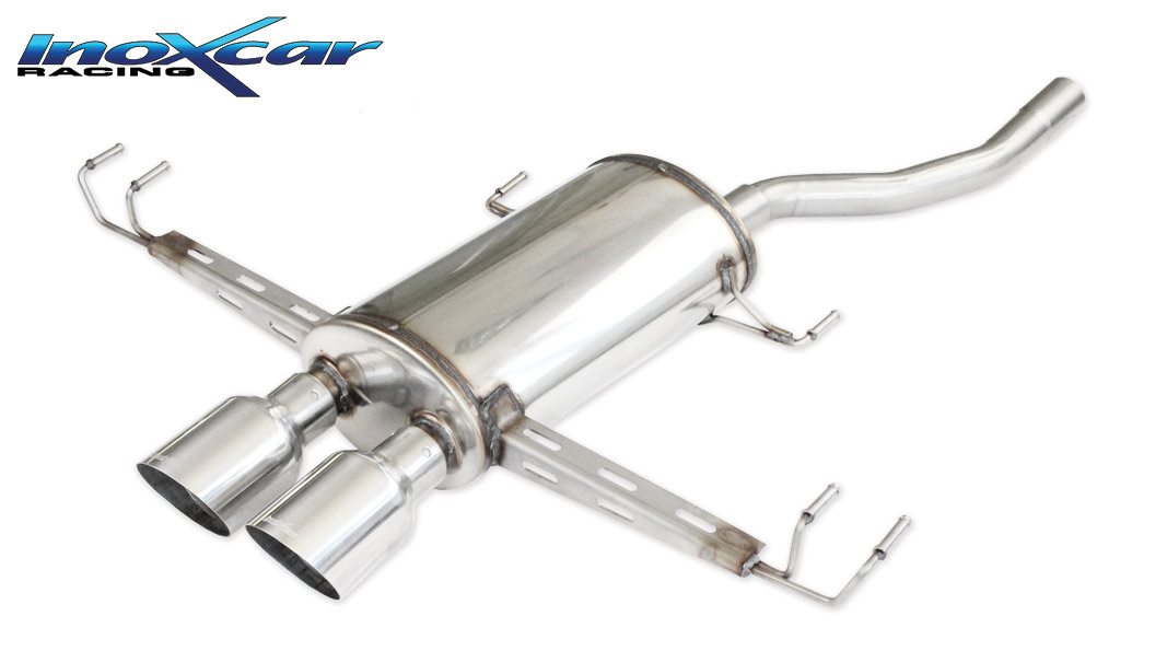 Image of Endschalldämpfer Inoxcar 2x100mm Racing für HONDA CIVIC X Berline bicorps trois ou cinq portes (FC_, FK_) 1.5 VTEC (FK7) 182ps