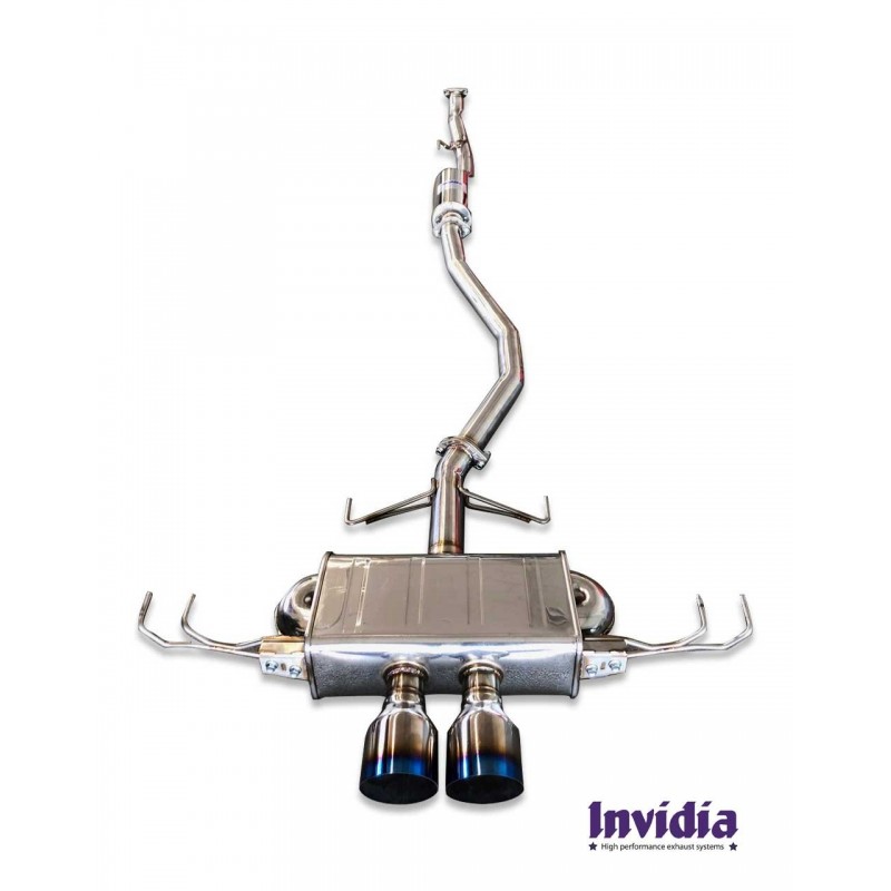 Image of Cat-Back Invidia Q300 2x110mm Straight Cut Burnt Titanium