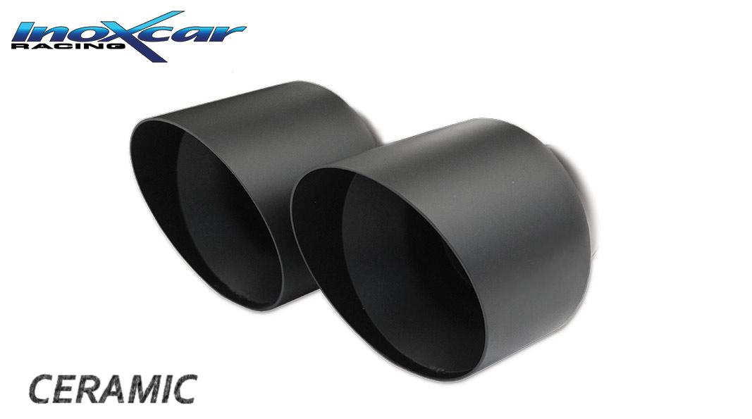 Image of Endschalldämpfer Inoxcar 2x80mm Black Ceramic für AUDI A1 (8X1, 8XK) 1.4 TFSI 185ps