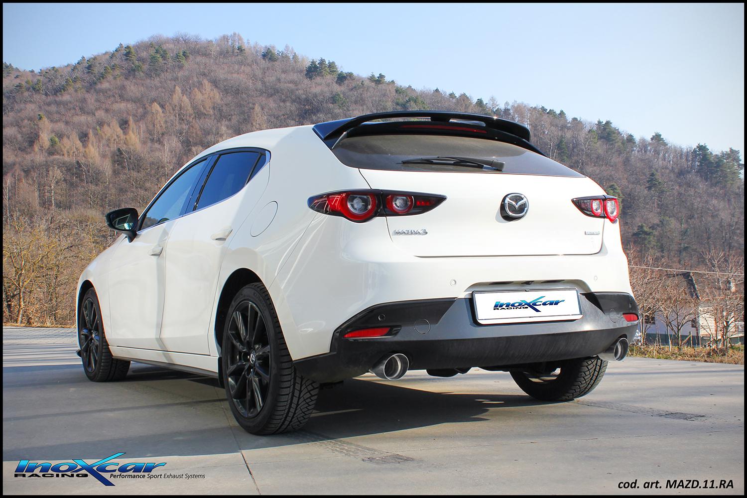 Image of Endschalldämpfer Inoxcar 100mm Racing für MAZDA 3 Berline bicorps trois ou cinq portes (BP) 2.0 SKYACTIV-G (BP5H, BP6H) 150ps