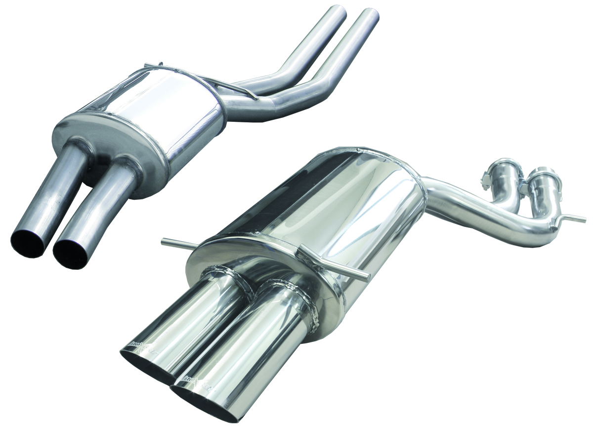 Image of Endschalldämpfer Inoxcar 2x80mm Racing für AUDI A4 B5 Avant (8D5) RS4 quattro 380ps