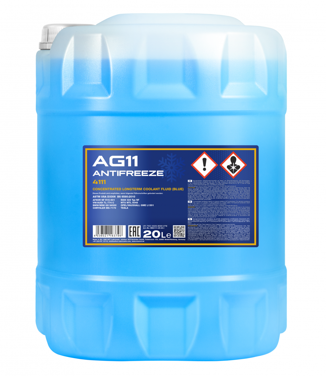 Image of Frostschutz Mannol 4111 AG11 Konzentriertes Frostschutzmittel 10L