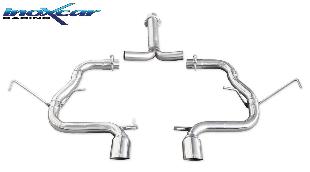 Mittelrohr Inoxcar  2x80mm Racing Angled für MINI MINI (R50, R53)  Cooper S 163ps