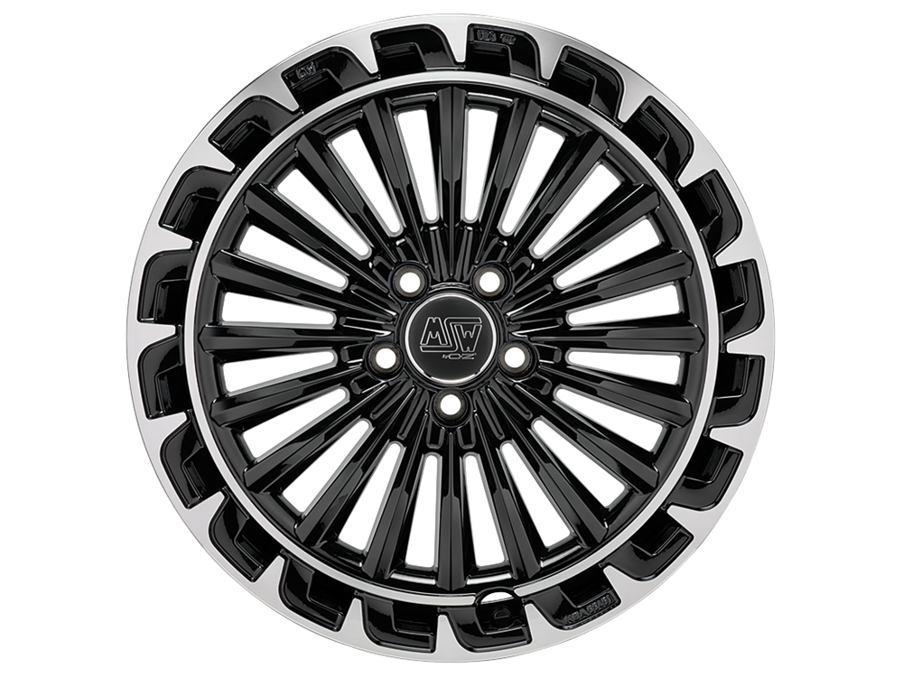 Image of Felgen MSW 32 8.0x19 5x112 ET34 Gloss Black+diamond Lip