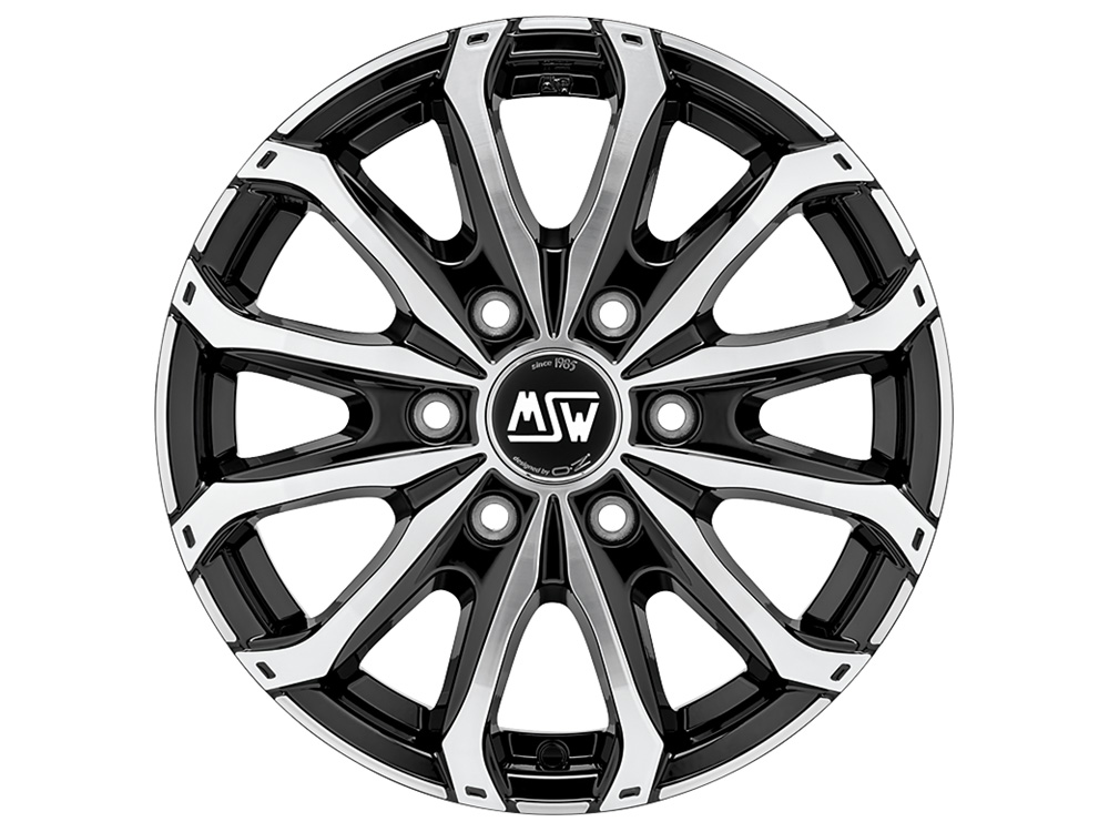Image of MSW 48 VAN 6 HOLES 6.5x16 6x120 ET50 GLOSS BLACK FULL POLISHED Felgen