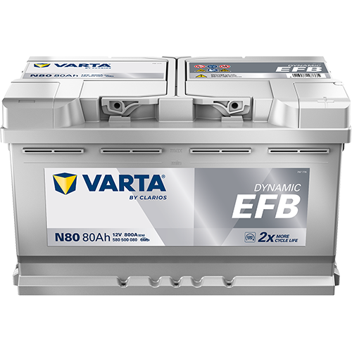 Image of Autobatterie Varta N80 Dynamic EFB 12V 80Ah 800A