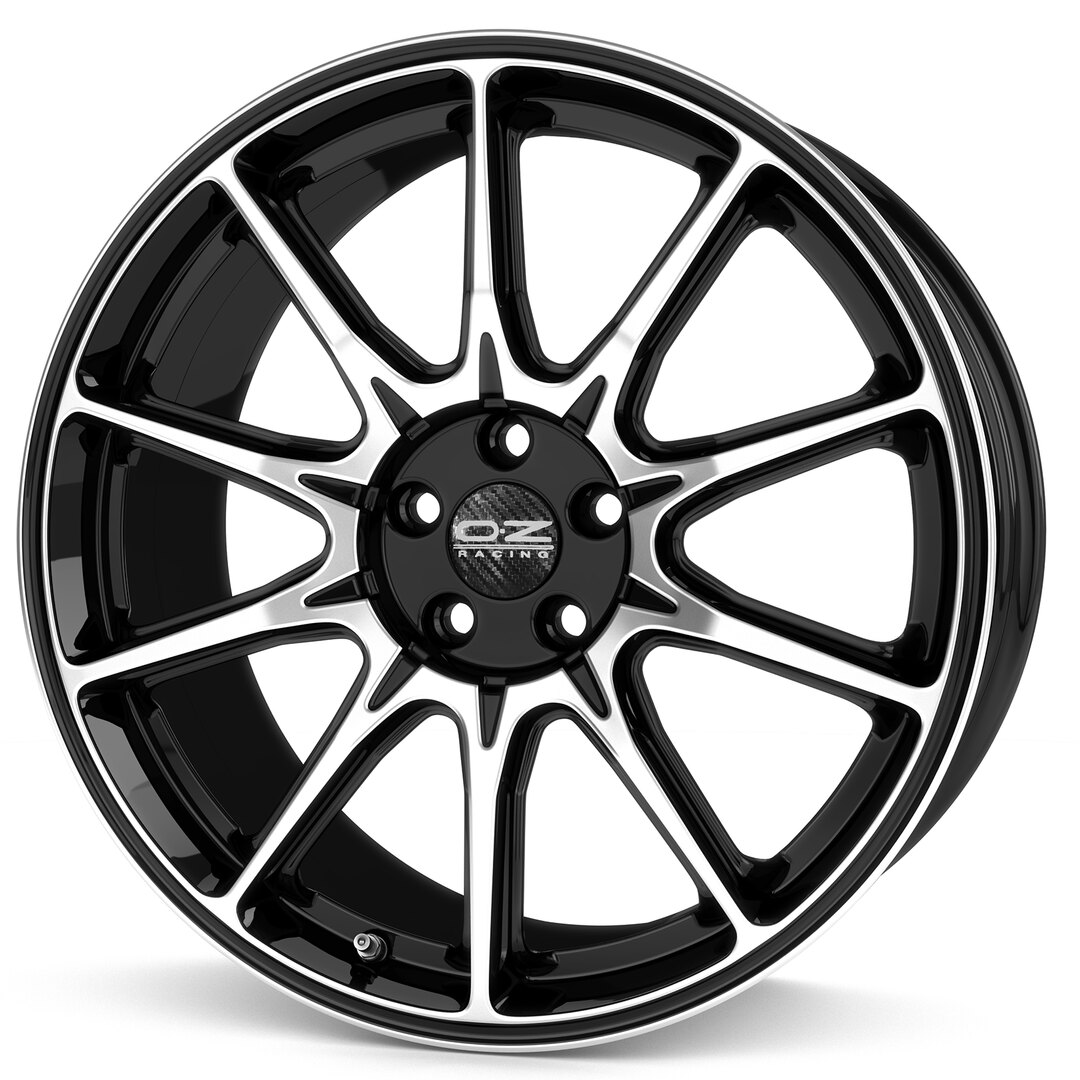 OZ HYPER XT HLT 10.0x22 5x120 ET50 GLOSS BLACK DIAMOND CUT Felgen