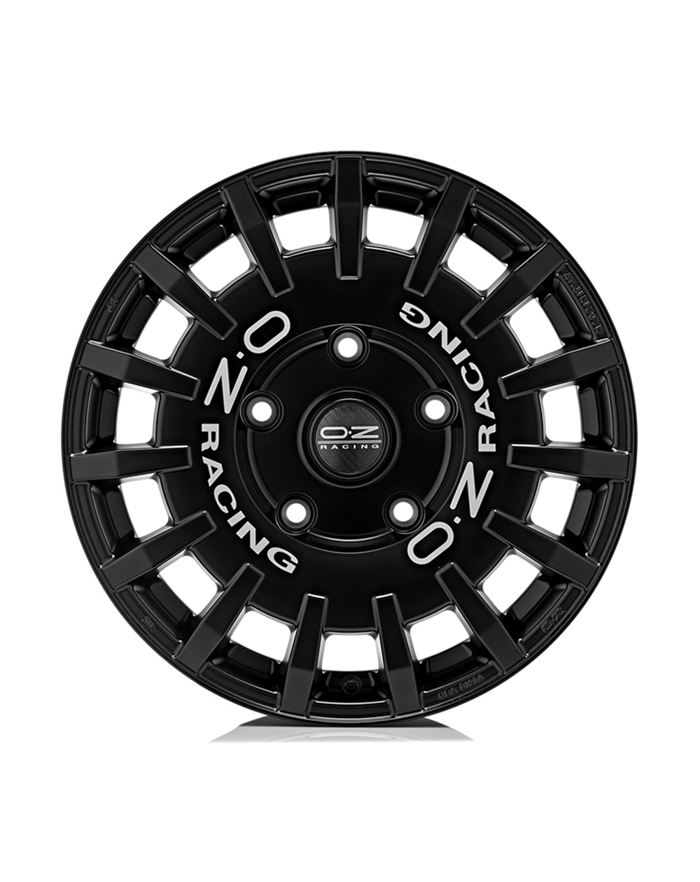 OZ RALLY RACING 8.0x18 5x112 ET45 GLOSS BLACK SILVER LETTERING Felgen
