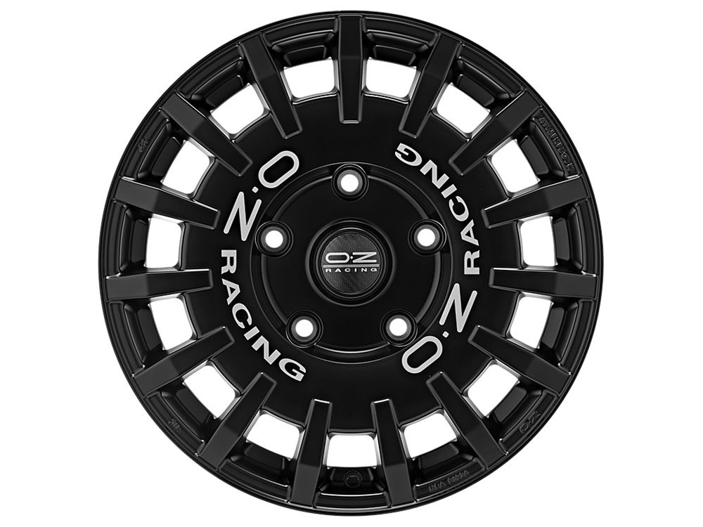 Image of OZ RALLY RACING VAN 7.5x18 5x160 ET48 MATT BLACK SILVER LETTERING Felgen
