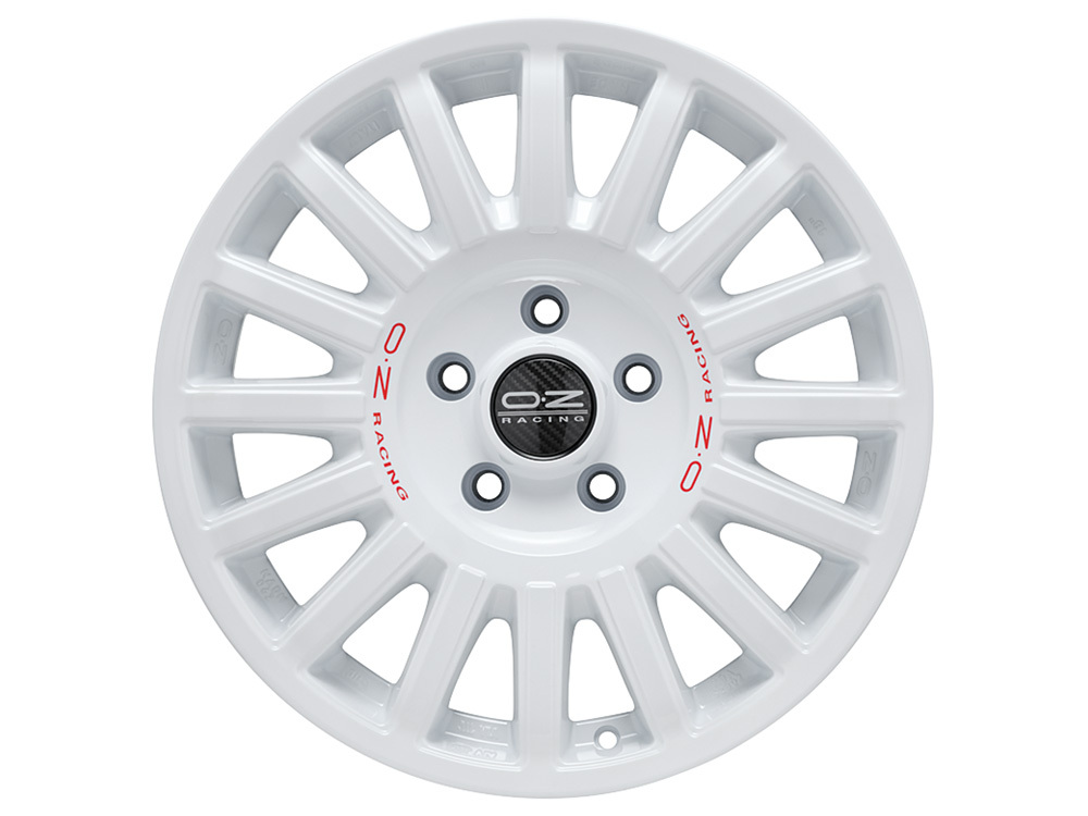 OZ RALLY RAID 8.5x18 5x130 ET32 RACE WHITE RED LETTERING Felgen