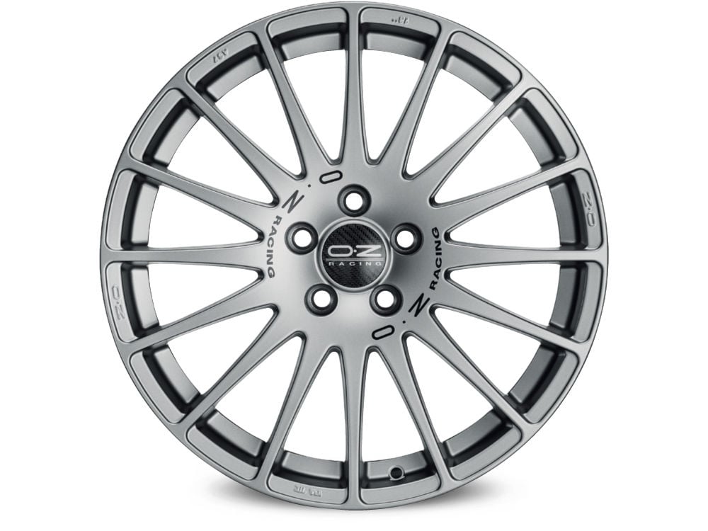 OZ SUPERTURISMO GT 8.0x19 5x100 ET35 GRIGIO CORSA BLACK LETTERING Felgen
