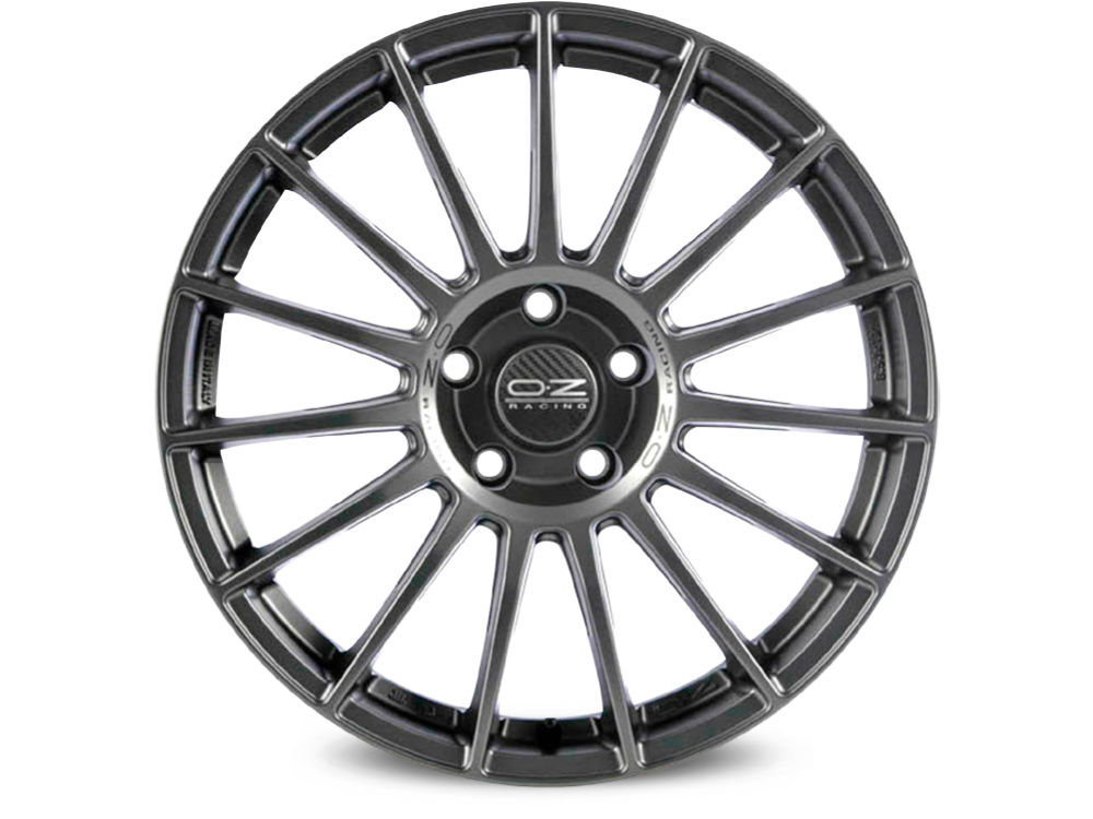 OZ SUPERTURISMO LM 10.5x21 5x112 ET28 MATT GRAPHITE SILVER LETTERING Felgen